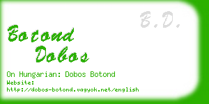 botond dobos business card